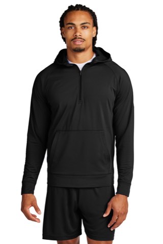 Sport-Wick Stretch 1/2-Zip Hoodie - Sport-Tek ST856, ready for custom embroidery or printing