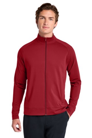 Sport-Wick Stretch Full-Zip Cadet Jacket - Sport-Tek ST857, ready for custom embroidery or printing