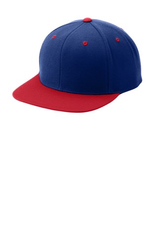 YP Classics Flat Bill Snapback Cap - Sport-Tek STC19, ready for custom embroidery or printing