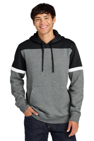 Drive Fleece Colorblock Hoodie - Sport-Tek STF205, ready for custom embroidery or printing