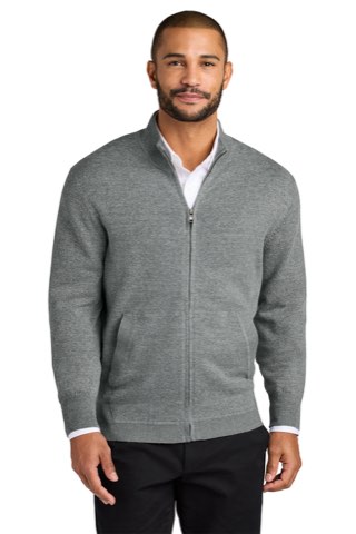 Easy Care Full-Zip Sweater - Port Authority SW2901, ready for custom embroidery or printing