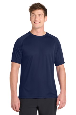 Dry Zone Short Sleeve Raglan T-Shirt - Sport-Tek T473, ready for custom embroidery or printing