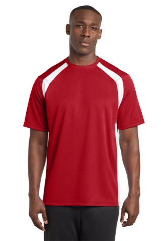 Dry Zone Colorblock Crew - Sport-Tek T478, ready for custom embroidery or printing