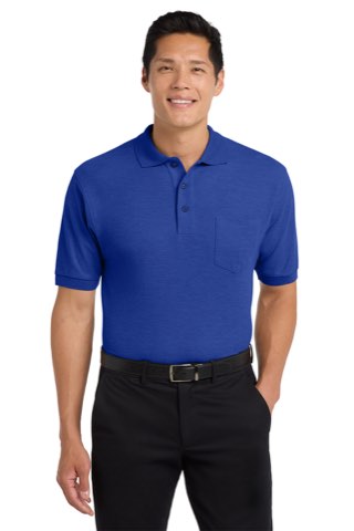 Tall Silk Touch Polo with Pocket - Port Authority TLK500P, ready for custom embroidery or printing