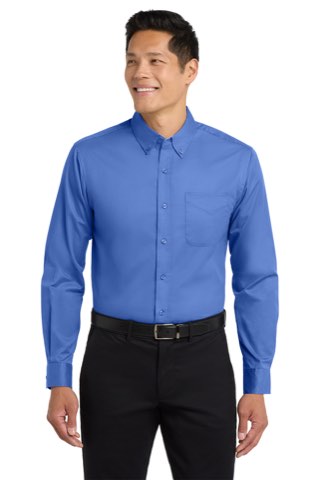 Tall Long Sleeve Easy Care Shirt - Port Authority TLS608, ready for custom embroidery or printing