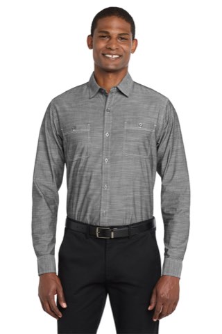 Slub Chambray Shirt - Port Authority W380, ready for custom embroidery or printing