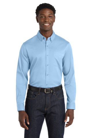 Long Sleeve SuperPro React Twill Shirt - Port Authority W808, ready for custom embroidery or printing