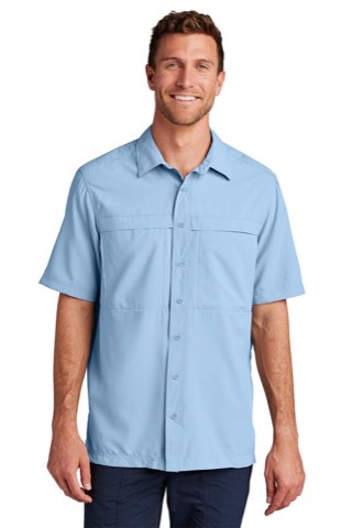Short Sleeve UV Daybreak Shirt - Port Authority W961, ready for custom embroidery or printing