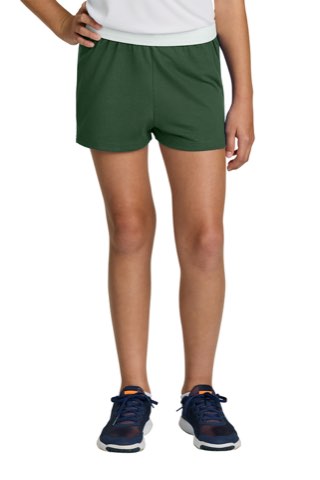 Girls Jersey Knit Squad Short - Sport-Tek YGST311, ready for custom embroidery or printing