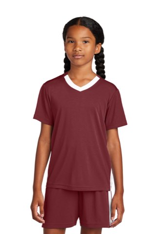 Youth Competitor United V-Neck - Sport-Tek YST101, ready for custom embroidery or printing