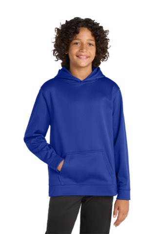 Youth Sport-Wick Fleece Hooded Pullover - Sport-Tek YST244, ready for custom embroidery or printing