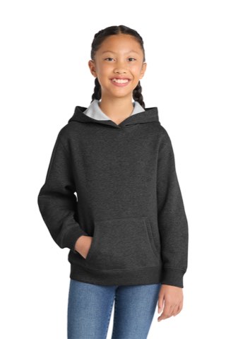 Youth Pullover Hooded Sweatshirt - Sport-Tek YST254, ready for custom embroidery or printing