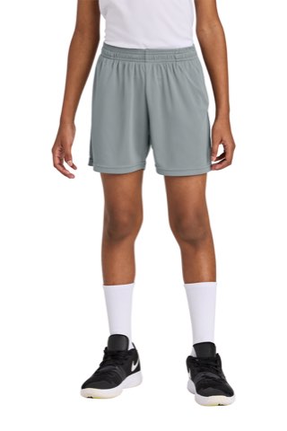 Youth PosiCharge Competitor 5” Pocketed Short - Sport-Tek YST349P, ready for custom embroidery or printing