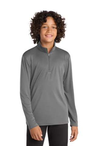 Youth PosiChargeCompetitor 1/4-Zip Pullover - Sport-Tek YST357, ready for custom embroidery or printing