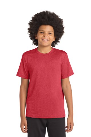 Youth Heather Contender Tee - Sport-Tek YST360, ready for custom embroidery or printing