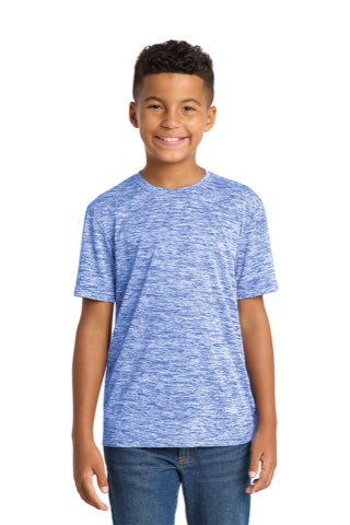 Youth PosiCharge Electric Heather Tee - Sport-Tek YST390, ready for custom embroidery or printing