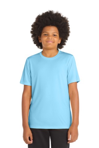 Youth Posi-UV Pro Tee - Sport-Tek YST420, ready for custom embroidery or printing