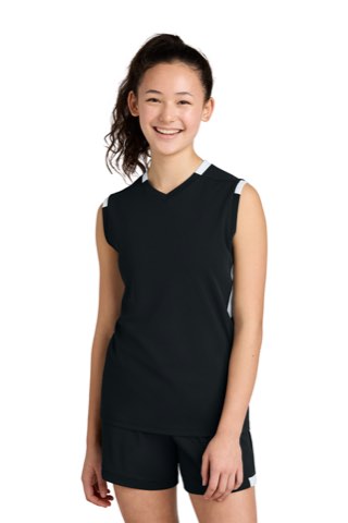 Youth Club Sleeveless V-Neck - Sport-Tek YST441, ready for custom embroidery or printing