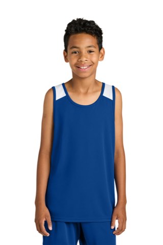 Youth Club Track Tank - Sport-Tek YST446, ready for custom embroidery or printing
