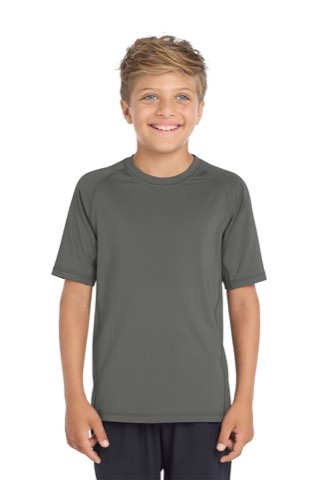 Youth Rashguard Tee - Sport-Tek YST470, ready for custom embroidery or printing