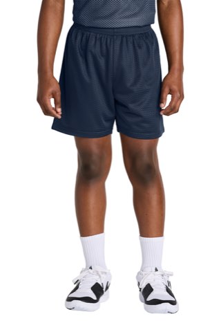 Youth PosiCharge Mesh 5” Short - Sport-Tek YST5100, ready for custom embroidery or printing