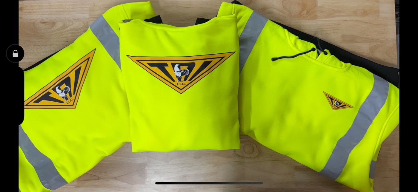Hi-vis safety shirts by Meadow Prints & Embroidery, serving Shrewsbury & Little Silver, NJ