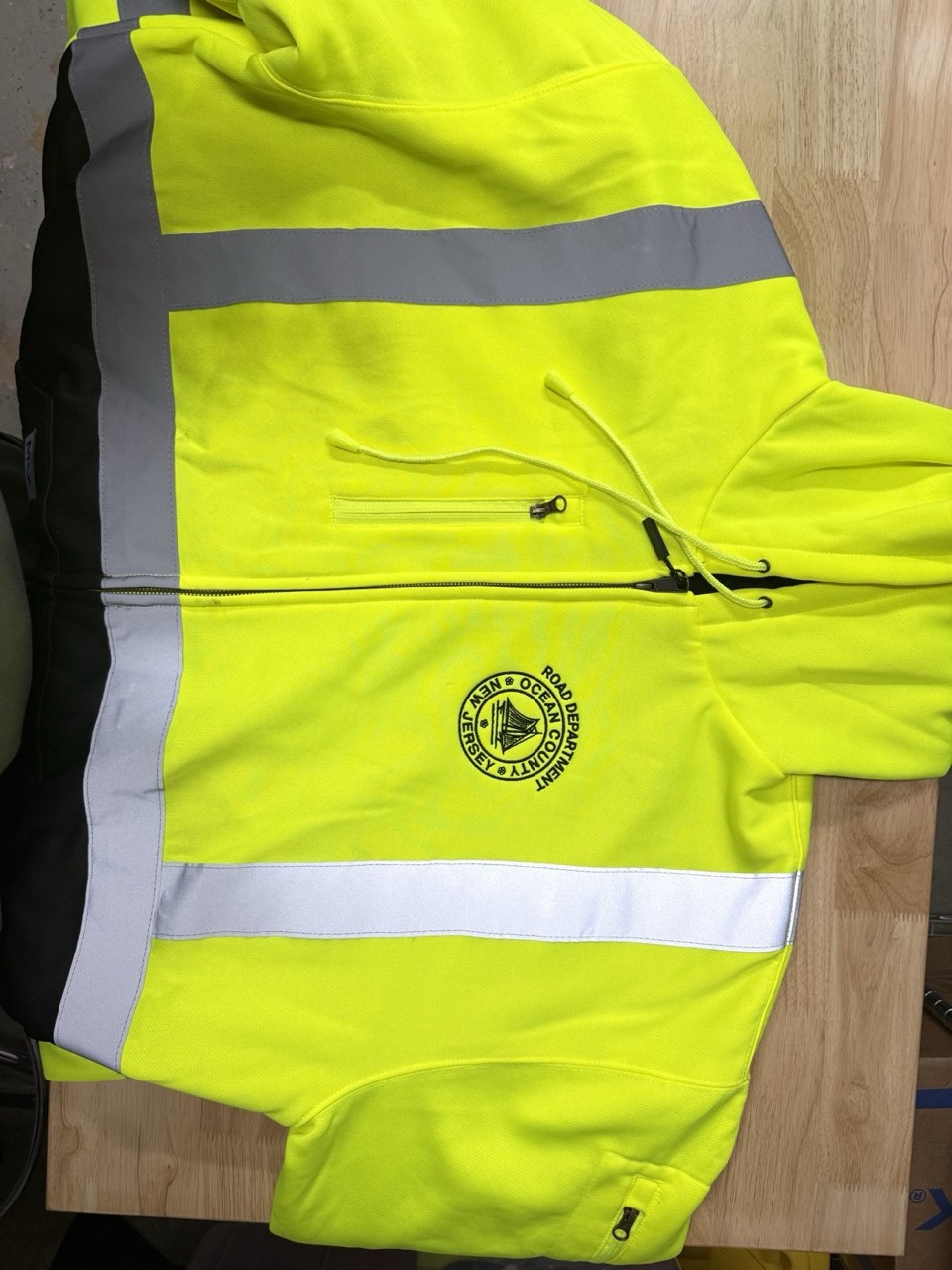 Reflective safety hoodie by Meadow Prints & Embroidery, serving Atlantic Highlands & Highlands, NJ